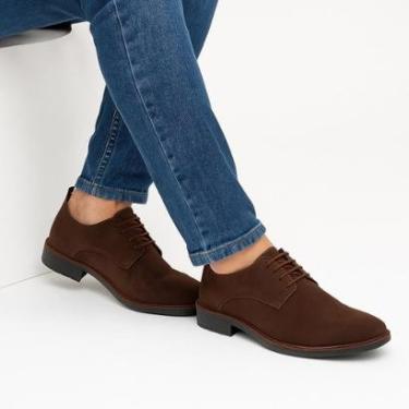 Imagem de Sapato Social Derby Casual Masculino com Cadarço Confortavel em Camurça-Masculino