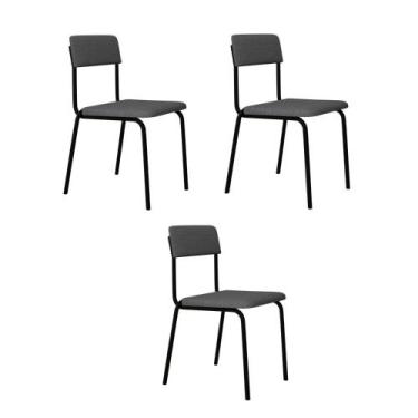 Imagem de Cadeira Estofada Fixa Empilhável Fit C/03 Un. - Compace Decor