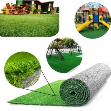 Imagem de Grama Sintética Decorativa Jardim (24m2) 12m X 2,00m 12mm - master con