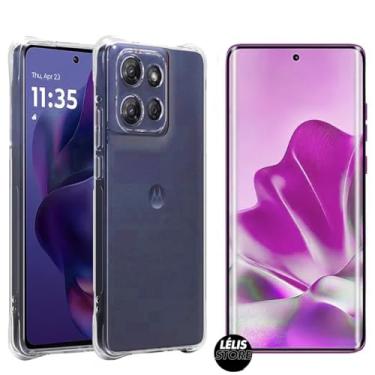 Imagem de Kit Capa Anti Impacto para Motorola Edge 60 / Edge 60 Fusion Premium Transparente + Película 9H Curvado com Proteção Premium