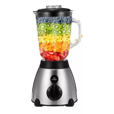 Imagem de Liquidificador Triturador De Alimentos 2 Em 1 Jarra De Vidro