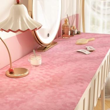 Imagem de Stickyart Papel de parede de veludo rosa perfurado, autoadesivo, luxuoso, papel de parede de feltro para paredes, tecido de veludo removível, papel de parede rosa, moderno, para armários, gavetas