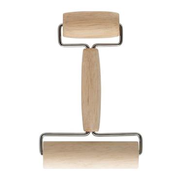 Imagem de Mrs. Anderson's Baking Rolo de massa duplo, inclui cilindros de 10 cm e 6 cm de largura, madeira de borracha