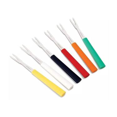 Imagem de Conjunto Garfos Petiscos Coloridos 6 Peças 13 Cm Hauskraft