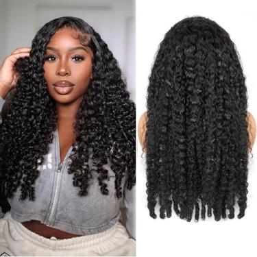 Imagem de sterly 360 perucas de cabelo humano encaracolado birmanês peruca para mulheres 250 densidade onda profunda encaracolado pré-arrancado HD transparente lace frontal perucas 100% cabelo humano com