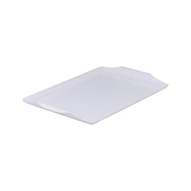 Imagem de Bandeja Square Retangular 23x35 Branca em Plástico Não Quebra Linha Profissional Cook Linha Premium