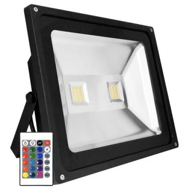 Imagem de Refletor Led RGB 100w Real C/ Memória na Rede - Embralumi