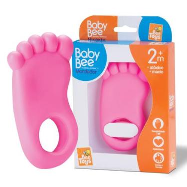 Imagem de Mordedor Pezinho Para Bebe Brinquedo Macio Menino e Menina - Bee Toys,