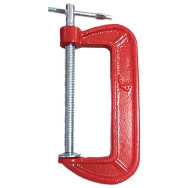 Imagem de Grampo Sargento Tipo C 4 Polegadas Marcenaria 140mm Aço Metal Profissi