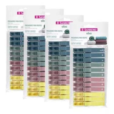 Imagem de kit  01 Cesto Branco  Para Roupas + 36 Pregadores Plásticos Para Roupa