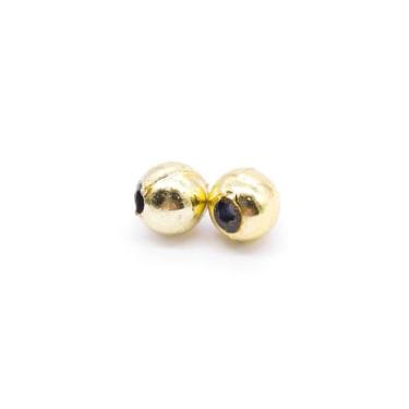 Imagem de Miçanga Passante Pérola Plástico Dourada 8mm 100pçs 50g - Macall