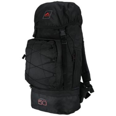 Imagem de Mochila Trilhas & Rumos Caminhada 50 Preto Com Fita Cinza