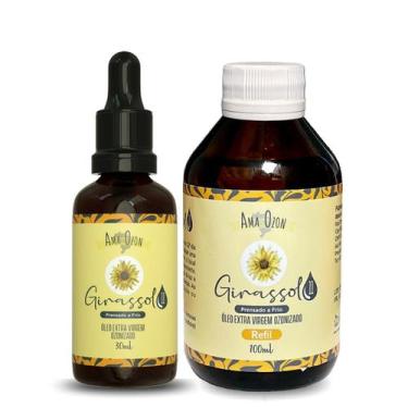 Imagem de Óleo De Girassol Ozonizado Concentrado 30Ml + Refil De 100Ml - Amaozon