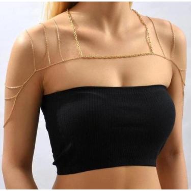 Imagem de Bodychain borychain de Braço Ombreira banhado Ouro e Prata - Dondocas.