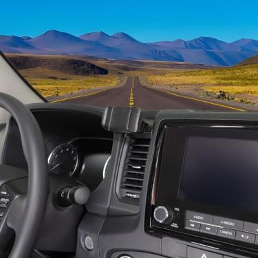 Imagem de Bekantogy Suporte de celular para carro compatível com Nissan Frontier 2022-2025 console central display multimídia painel lado esquerdo clipe de ventilação celular kit de suporte de carro (estilo A)