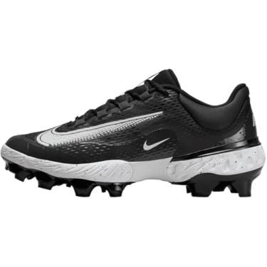 Imagem de Nike Tênis masculino Alpha Huarache Elite 4 Baseball Metal Baseball DJ6521, Preto/cinza escuro fumê e branco, 39