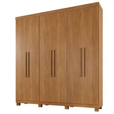 Imagem de Guarda Roupa Milão 6 Portas 3 Gavetas 7 Prateleiras - Beneti Cinamomo