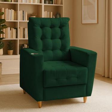 Imagem de Poltrona para sala de estar Pés Palito, Conforto e Design Elegante Mel