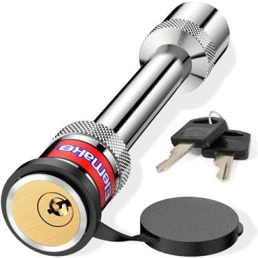 Imagem de Trava de pino de receptor de engate, trava de receptor de reboque para bandeja de bicicleta de engate, corda de reboque esférica para trailer, caminhão, carro, barco, tampa à prova de intempéries