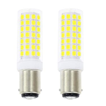 Imagem de Lâmpada LED BA15D de iluminação de baixa tensão 120V, lâmpada de máquina de costura, base de baioneta CC de contato duplo, luz do dia 7W T3/T4 branca 6000K equivalente a halogênio incandescente de 70W
