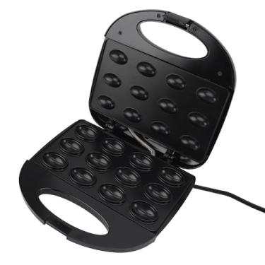 Imagem de GOWENIC Máquina de fazer biscoitos de nozes, 12 peças de máquina elétrica de bolo de nozes, máquina de fazer waffle antiaderente com aquecimento dupla face