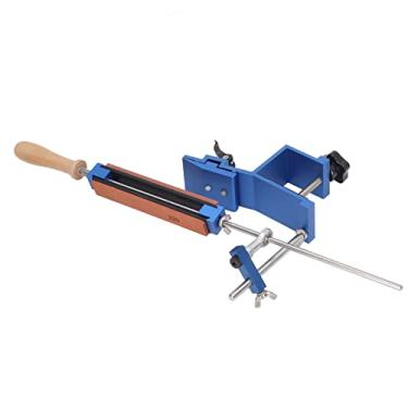 Imagem de Zhjvihx Apontador de Faca de ângulo Fixo, Apontador de ângulo Fixo de 15 ° a 40 ° Maça de Madeira Segura Com Whetstone para Cozinha