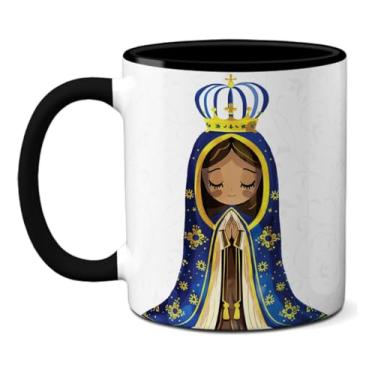 Imagem de Caneca Nossa Senhora Aparecida Oração Dai-nos A Benção Mãe (Preta)