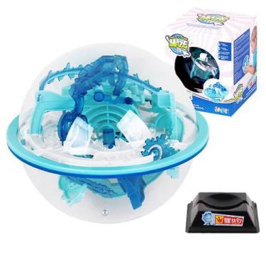 Imagem de Jogo interativo do labirinto da bola do enigma 3d com o melhor jogo de