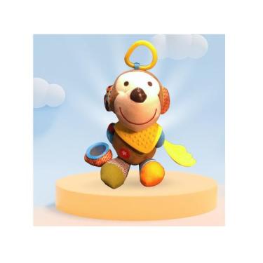 Imagem de Cabide Plush Monkey Rattle Teether para bebês - Lightbek Official Stor