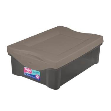 Imagem de Ordene - Caixa Organizadora Plástica Média de 13,5 Litros, Cor Carmuça, Linha Radical