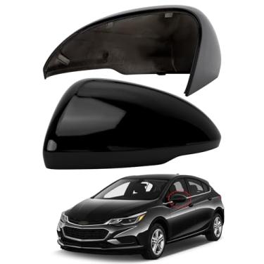 Imagem de LOIYLLEN Substituição da capa do espelho do lado do motorista para Chevrolet Chevy Cruze 2017 2018 2019 - Capas de espelho do lado esquerdo, acessórios da tampa do espelho retrovisor preto