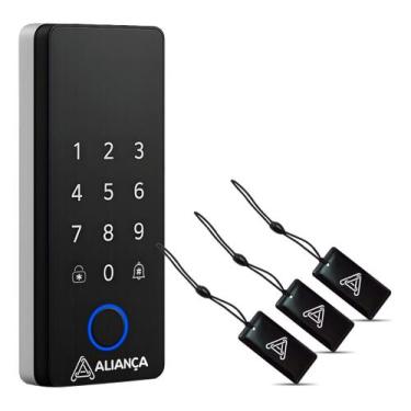 Imagem de Fechadura Eletronica Digital De Sobrepor Touch Screen Com Biometria Se