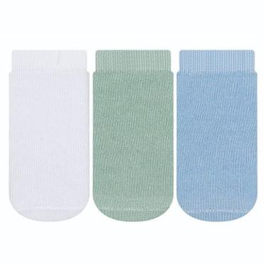 Imagem de kit 3 Pares Meia Soquete Recém Nascido Menino Menina N. 13 ao 16 - Cia