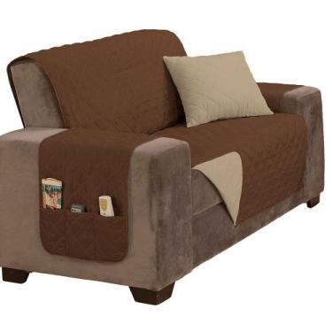 Imagem de Capa Protetora de Sofá Padrão 2 Lugares Manu Matelado Dupla Face - MR 