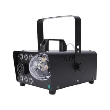 Imagem de Luocute Máquina de Nevoeiro Com Luz de Discoteca, Controle Remoto de 600w Máquina de Fumaça Com Suporte de Corpo de Metal para Efeitos de Palco Festivais Casamento de Festa (Plugue da UE 220-240V)