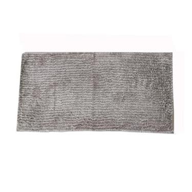 Imagem de Tapete Passadeira Macio 50 Cm X 100 Cm Bouclê Paris - Prata - Rozac