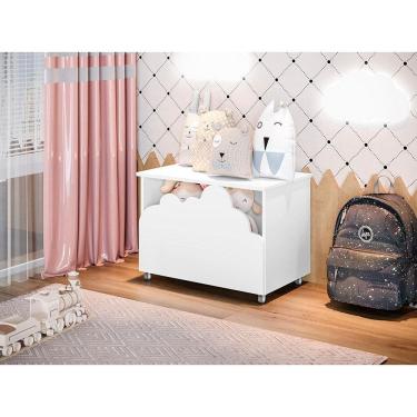 Imagem de Baú de Brinquedos Nuvem Alegria Branco com 2 Luminárias - Divaloto