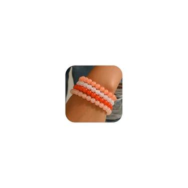 Imagem de 72ore Pulseiras laranja para mulheres, joias de outono, acessórios de roupas de laranja, joias modernas, presentes, Miçangas, Sem Pedra Preciosa