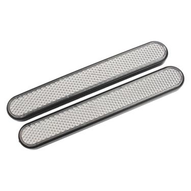 Imagem de BYYINGSUS Adesivo refletor de garfo dianteiro para motocicleta, pernas inferiores, controle deslizante, aviso de segurança compatível com Dyna Softail Sportster 883 1200 Fatboy (cinza claro)