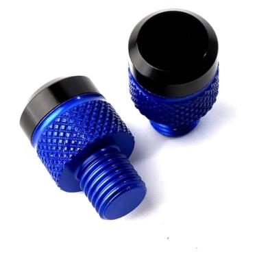 Imagem de BYYINGSUS Tampa de parafusos de plugue de espelho retrovisor de motocicleta CNC compatível com S&uzuki GSXS 750 GSX-S 750 GSX S750 GSXS 1000 GSXS125 150 950 (azul)