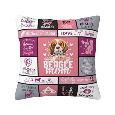Imagem de Aotbuort Capas de almofada Beagle Gifts, decoração Beagle 45,7 x 45,7 cm