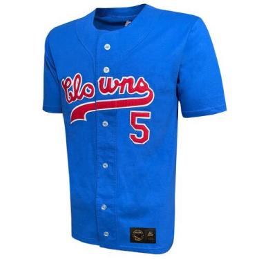 Imagem de Camisa Liga Retrô Indianapolis Clowns 1952 (Negro League Baseball), Az