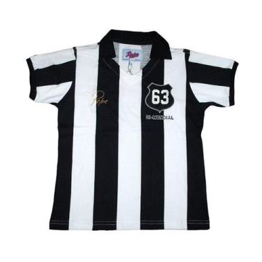 Imagem de Camisa Pepe 1963 Listrado Liga Retrô Infantil  Listrada 8, Preto, Bran