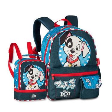 Imagem de Kit 101 Dálmatas Mochila Com Lancheira Bolsa Escolar Meninos - Clio