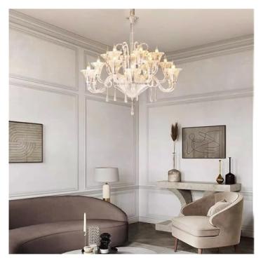 Imagem de Luzes de teto Decoração Lustre Sala de jantar Luzes pendentes Iluminação interna Luminária Luminárias de teto Salão Iluminação interna sofisticada (Escurecimento remoto RC, 85 cm)