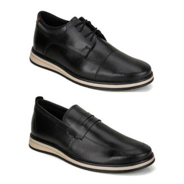 Imagem de Kit 2 Sapato Social Masculino Mocassim Estiloso Loafer Elegante Tenden