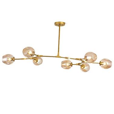 Imagem de Lustre Molecules Sputnik, abajures de vidro transparente, luminária suspensa, lustres E27, vintage, industrial, ajustável, teto, abajur transparente