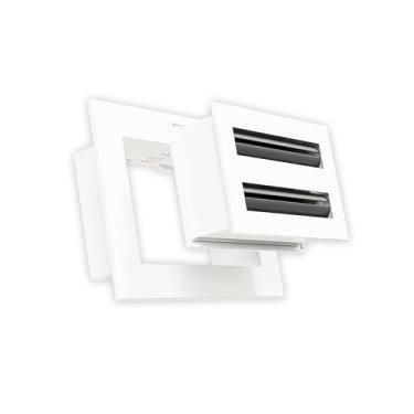 Imagem de Grade AC de design moderno 6x4 - alumínio branco - saída de ar - difusor de slot linear - grade de registro para aquecimento e resfriamento - compatível com registros de teto, parede ou piso