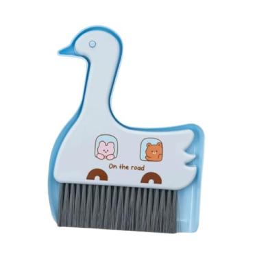 Imagem de Fenteer Conjunto de mini pá de lixo e escova, vassoura de teclado, escova de limpeza de mesa, ferramentas de limpeza de mesa para dormitório, Azul