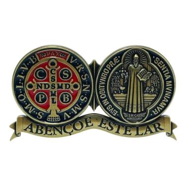 Imagem de Medalhão Porta Medalha de São Bento Dourado